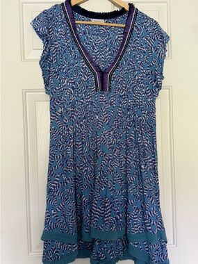 Poupette St. Barth Printed Boho V-Neck Summer Dress
